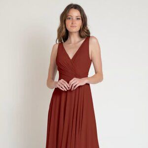 Jenny Yoo Josie Dress in Rust (like new, worn once)